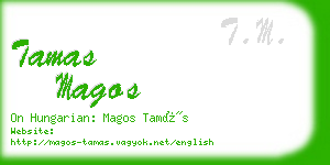 tamas magos business card